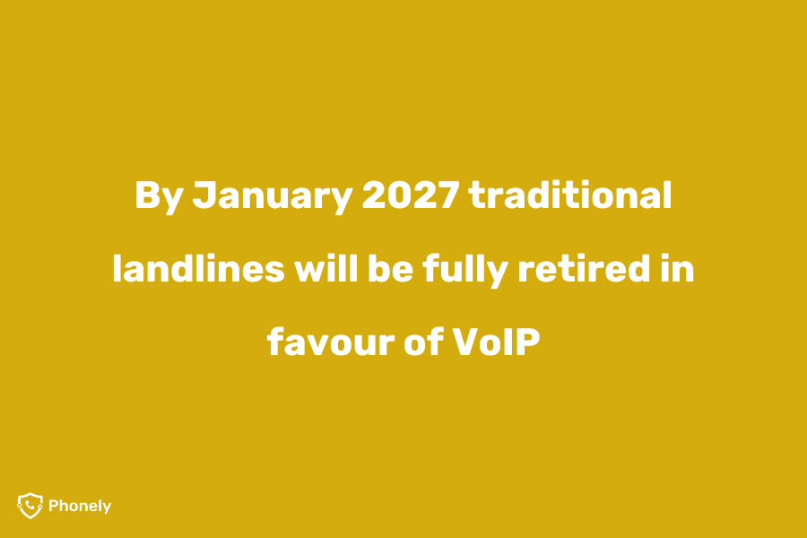 Switch landline to VoIP before the lines are retired in January 2027.