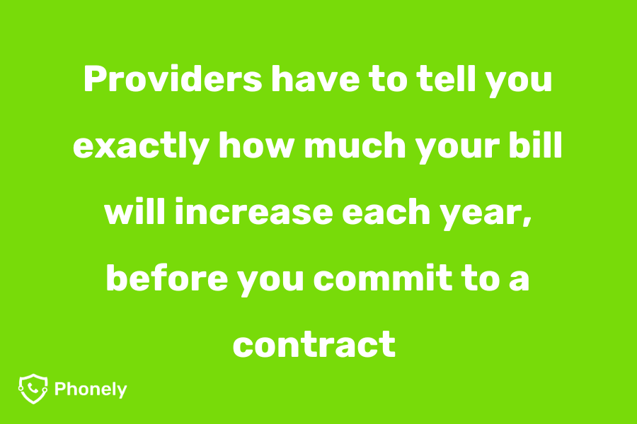 Providers have to be transparent about price increases.