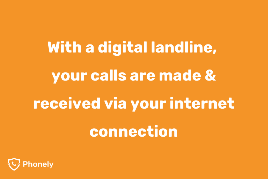 With a digital landline, 
your calls are made & received via your internet connection.