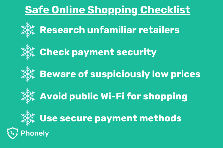 Here's your safe online shopping checklist.